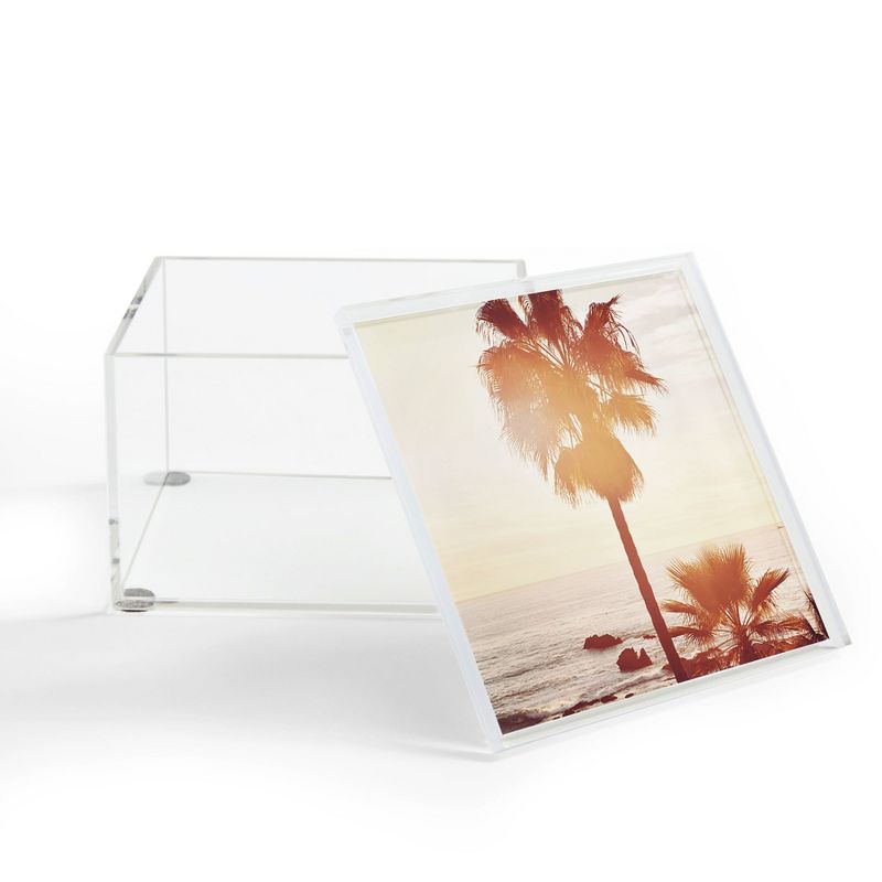 Bree Madden Sunray Palms 4" x 4" Acrylic Box - Deny Designs