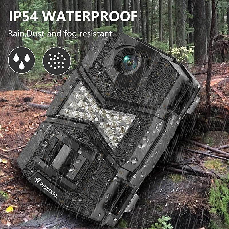 Trail Camera Waterproof 16MP 1080P Hunting Game Camera Wildlife Camera with IR LEDs Night Vision for Home Security Wildlife Monitoring Hunting