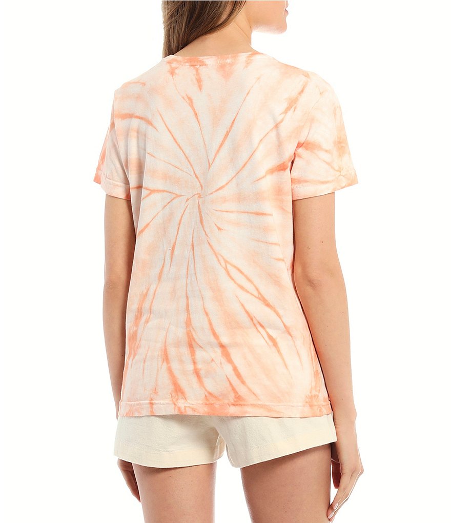 Roxy Palm Stripe Tie-Dye Tee