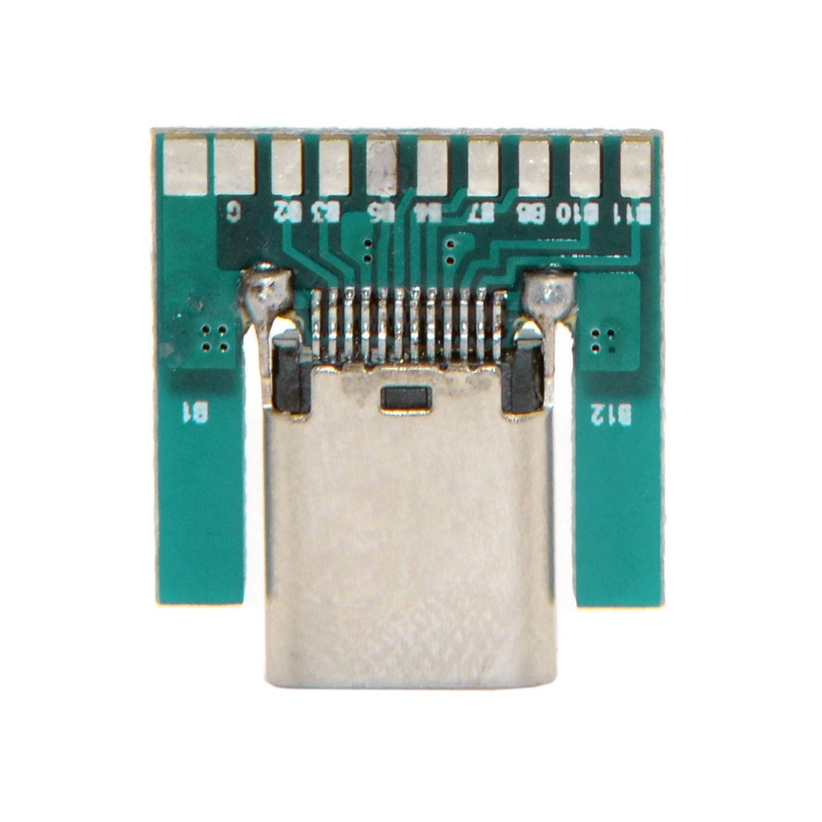 1 set DIY 24pin USB 3.1 Type C USB-C Male & Female Plug & Socket Connector SMT type with PCB Board