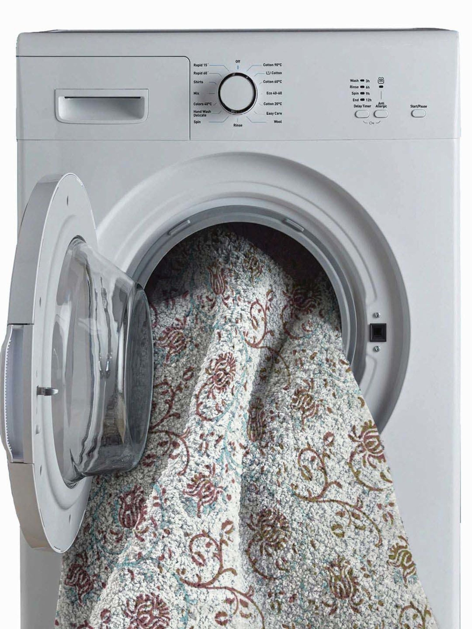 Welspun Blissful Beige Polyester 400 GSM Anti Skid Runner