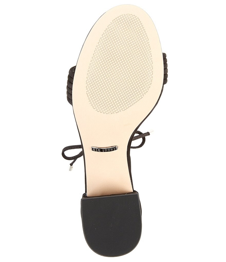 Gianni Bini Rhiaann Suede Ankle Tie Block Heel Sandals