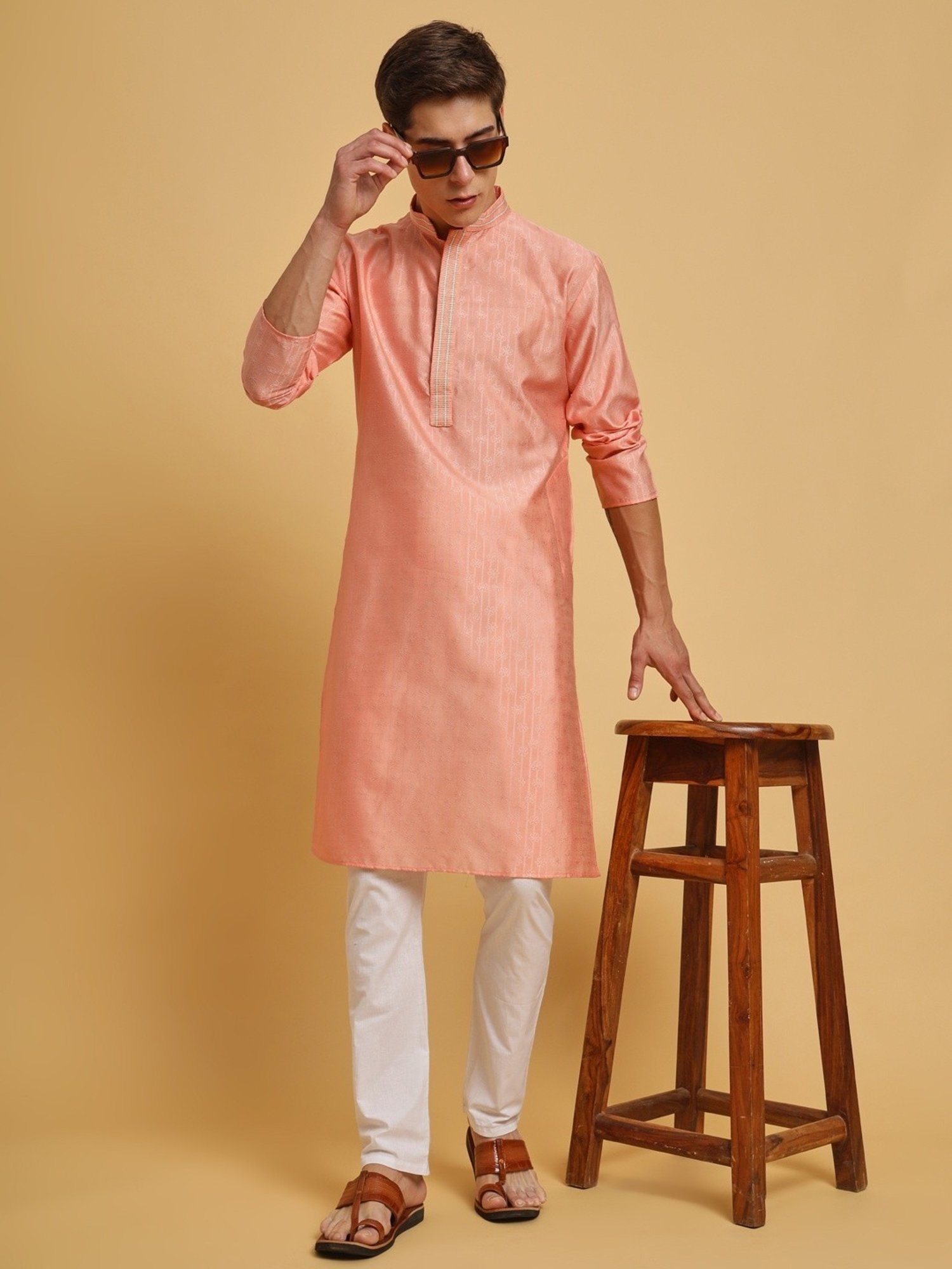SWAGG INDIA Peach Regular Fit Kurta