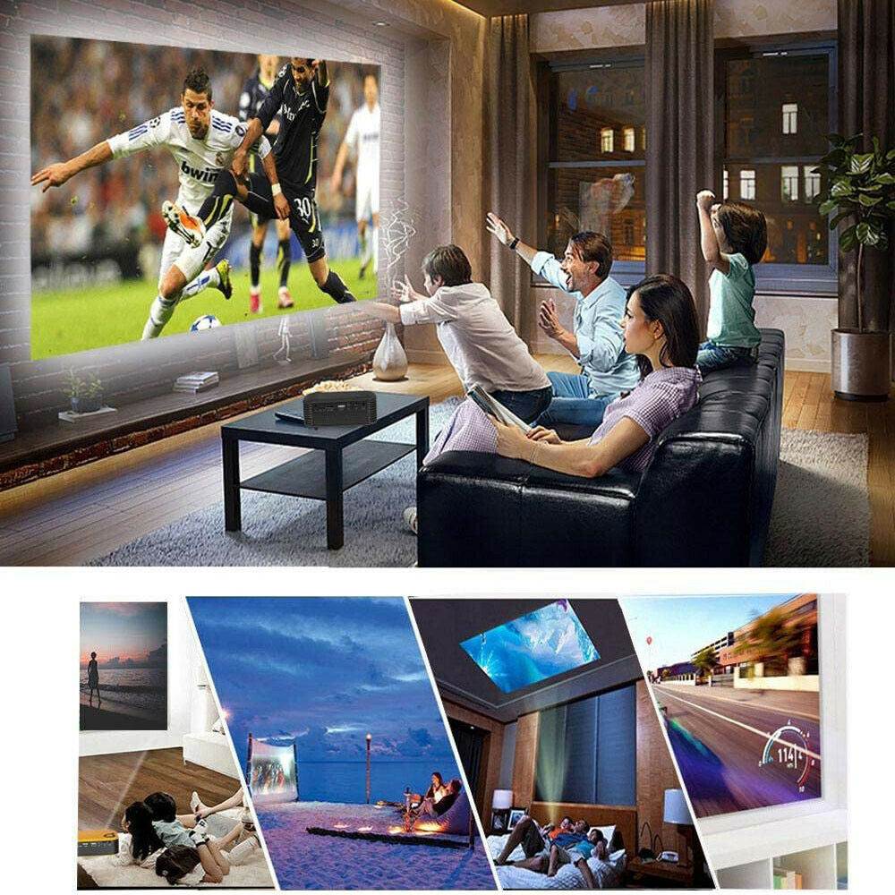 A2000 Mini Portable LED Projector Home Theater Cinema USB HDMI AV SD 1080P HD UK