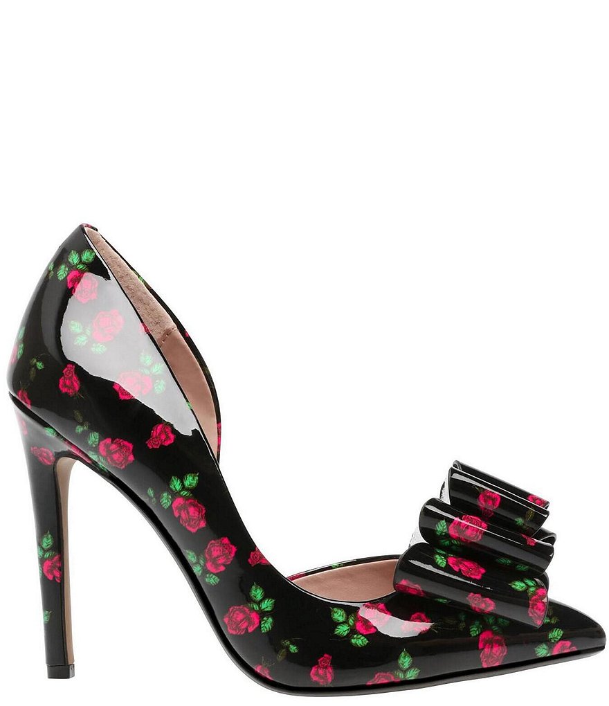 Betsey Johnson Prince Floral Printed Bow Pumps