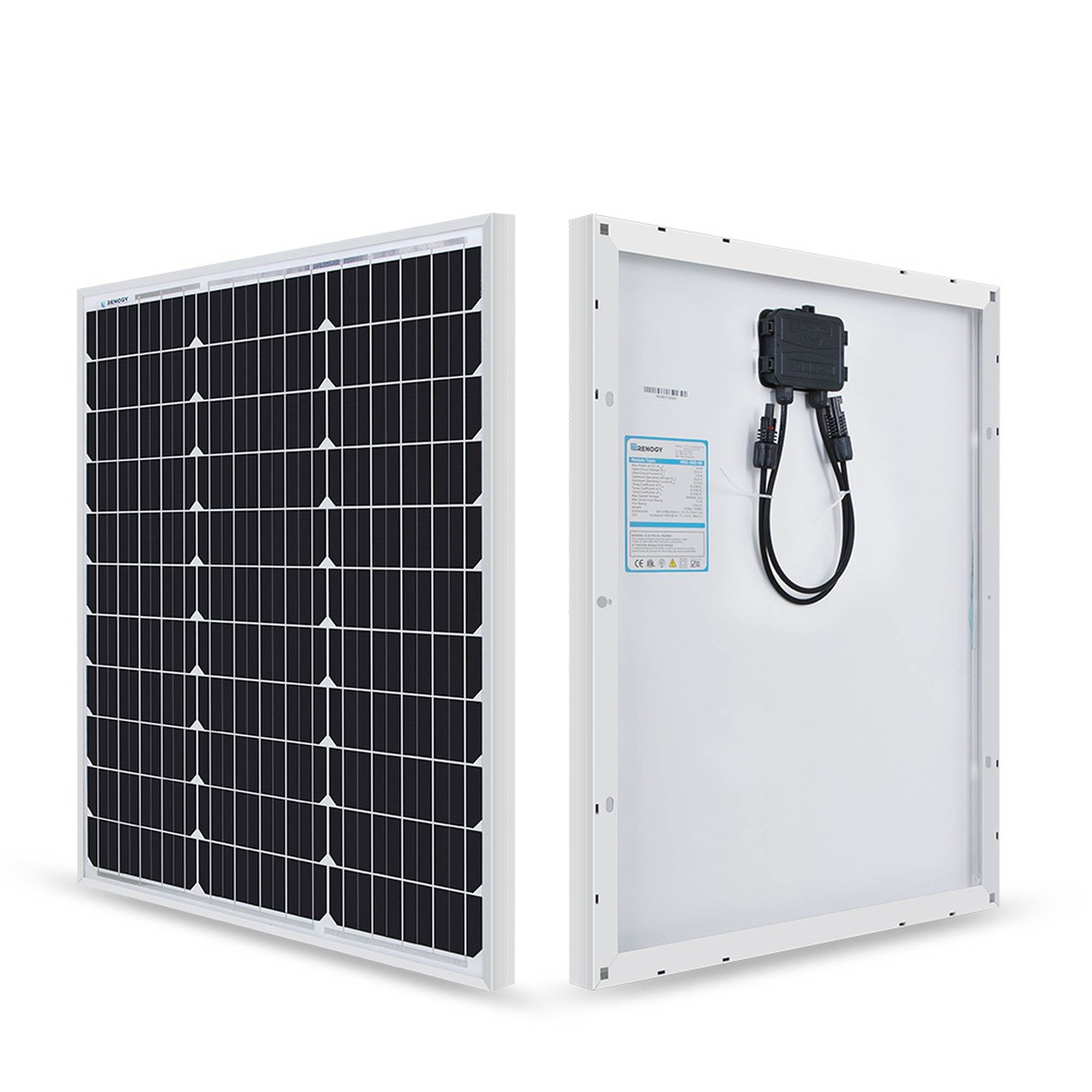 RENOGY 50 WATT 12 VOLT MONOCRYSTALLINE SOLAR PANEL (COMPACT DESIGN)