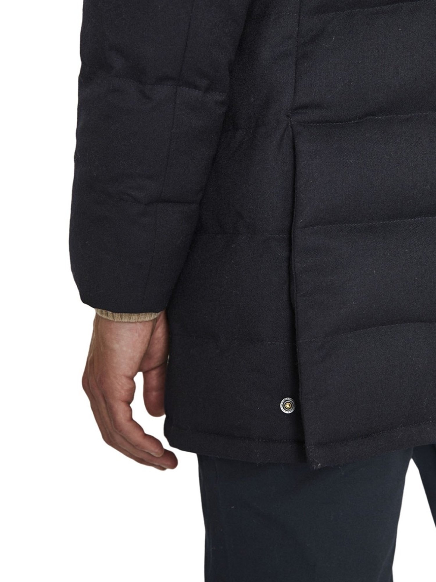 Bruun & Stengade Navy Blue Regular Fit Quilted Coats
