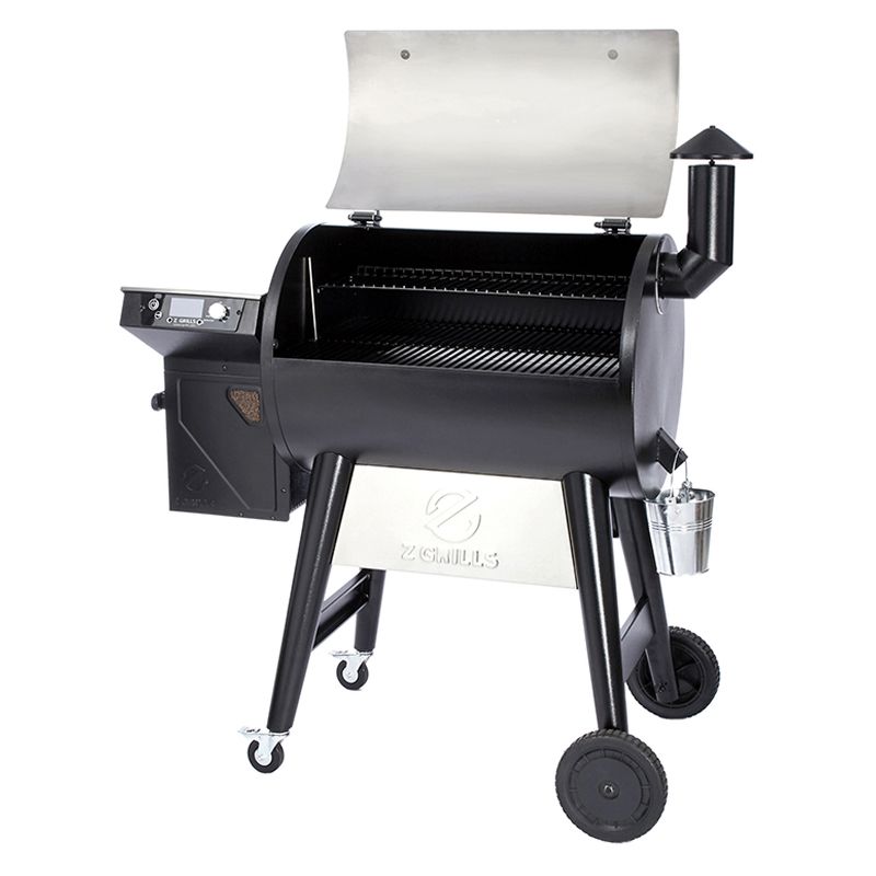 Z GRILLS ZPG-7002F2 8-in-1 Wood Pellet Stainless Steel Grill Smoker for Outdoor BBQ Cooking with Digital Temperature Control, 694 Sq In