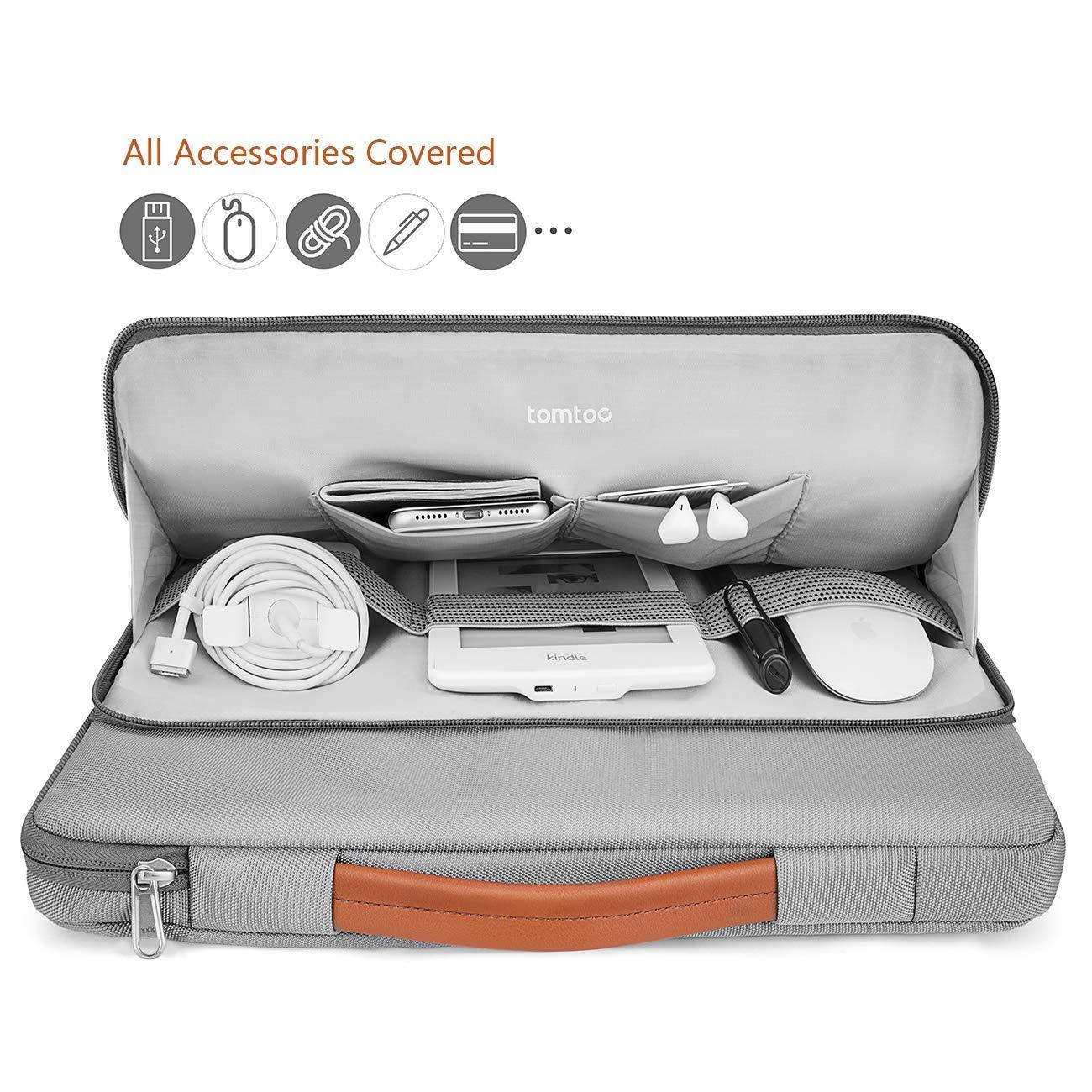 tomtoc Protective 13 - 13.5 Inch Laptop Sleeve Notebook Handle Bag Compatible with 13.3" MacBook Air | 13" MacBook Pro Retina 2012-2015 | 13.5" Surface Book | Surface Laptop, with Accessory Pocket