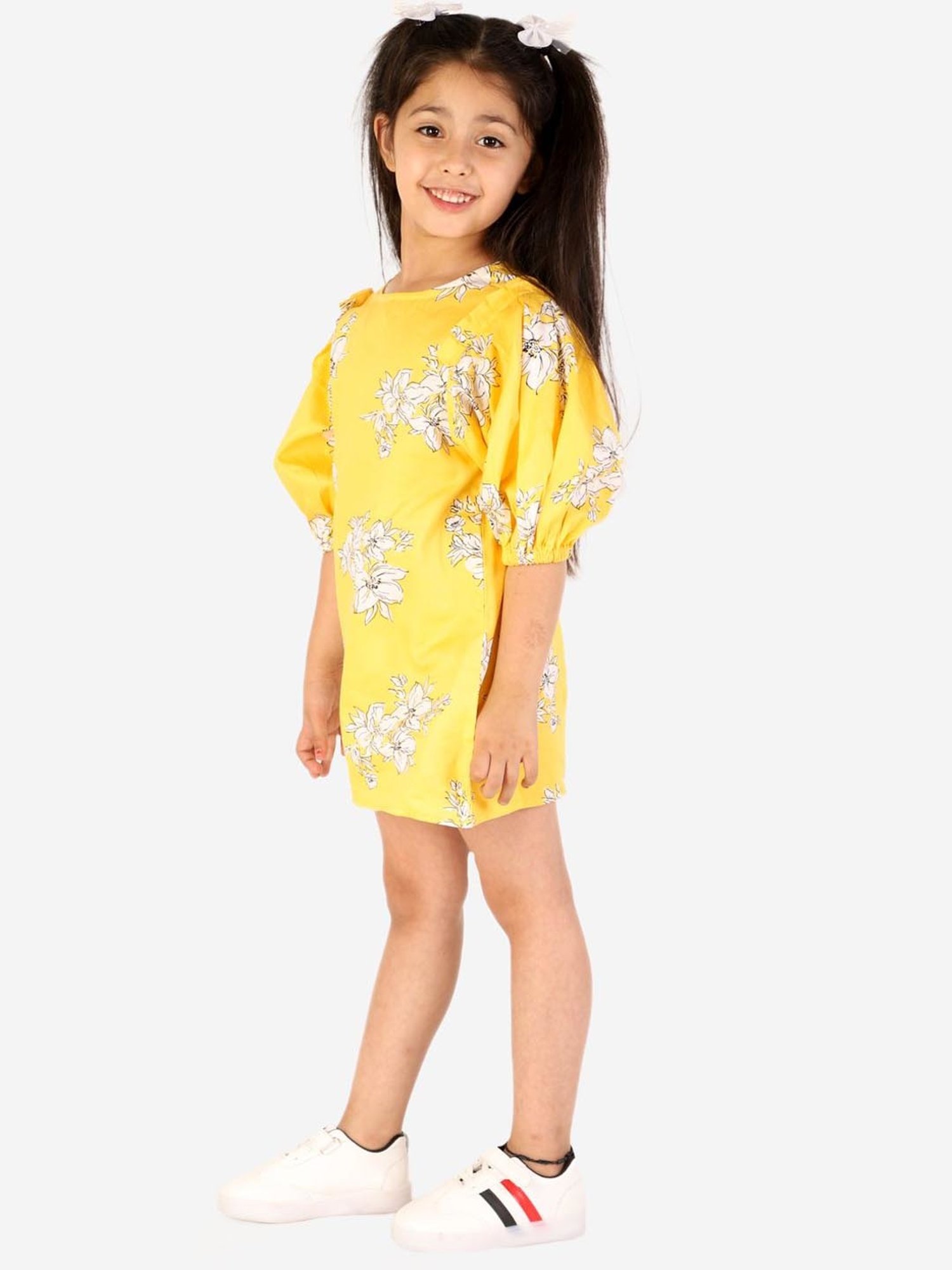 KidsDew Kids Yellow Floral Print Dress