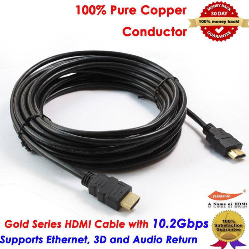 Premium 25FT Standard Long HDMI v1.4 Cable 3D 1080P Gold Plated
