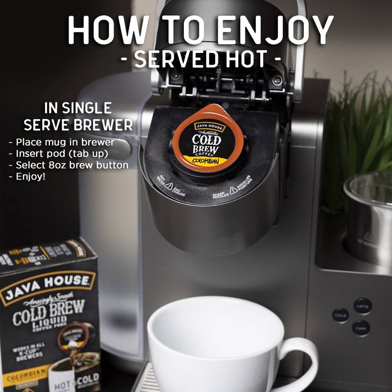 Java House Cold Brew Colombian Black Medium Roast Single Serve - 12ct