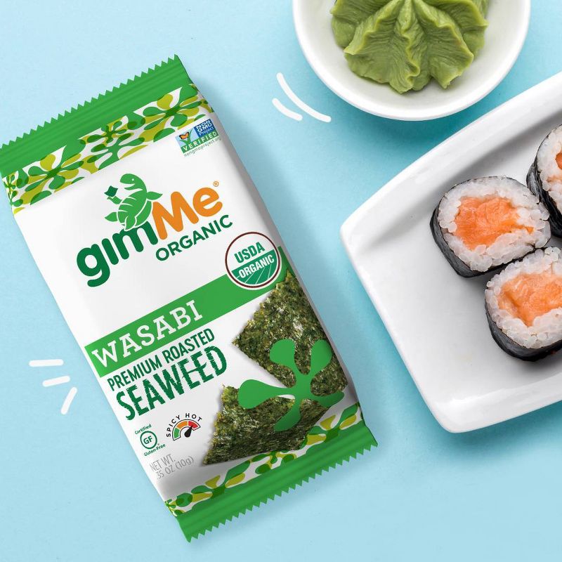 Gimme Organic Roasted Seaweed Snack Wasabi - 0.35oz
