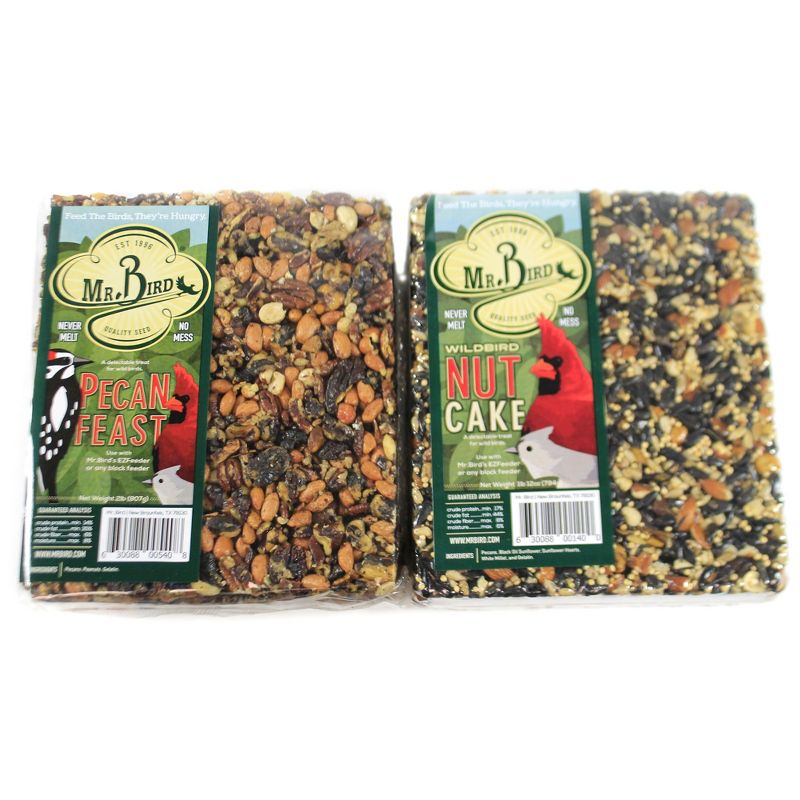 Home & Garden 7.25" Pecan Feast Nut Cake Combo No Mess Never Melt Mr Bird  -  Bird And Wildlife Food