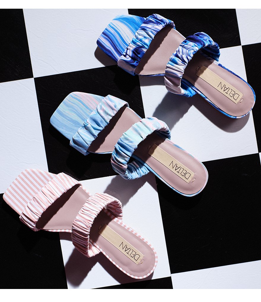 Deltan Cora Printed Two Band Sandals