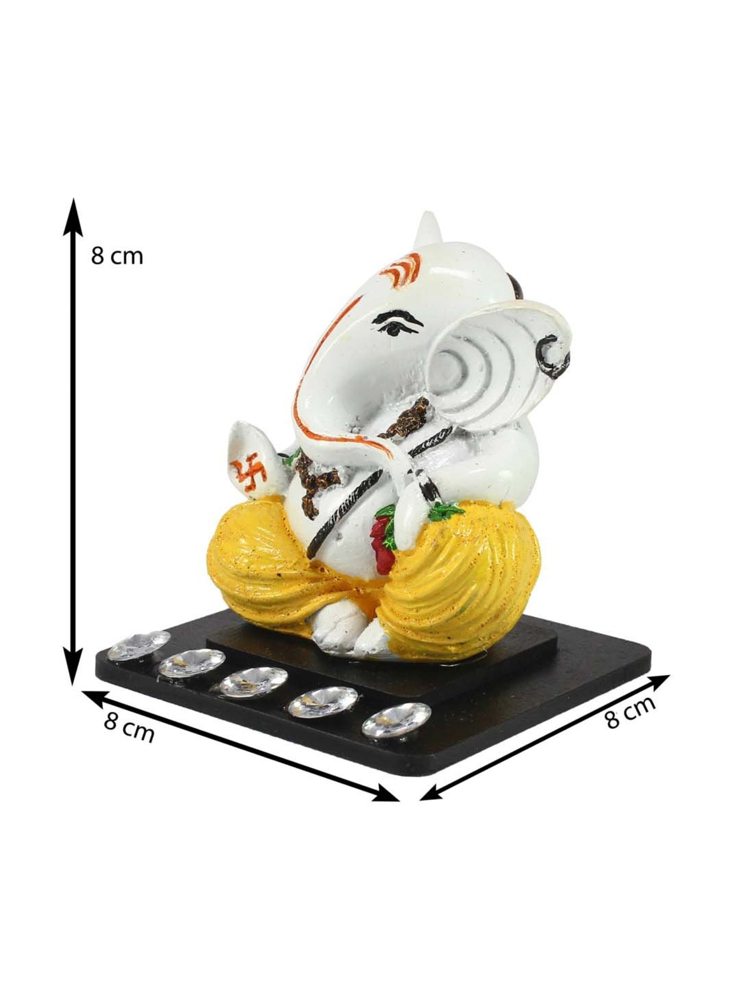 eCraftIndia Decorative Lord Ganesha Showpiece for Car Dashboard, Home Temple and Office Desks