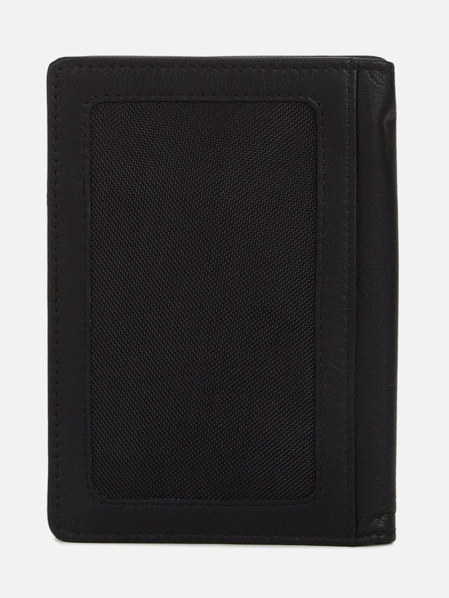 Allen Solly Black Leather Bi-Fold Wallet for Men