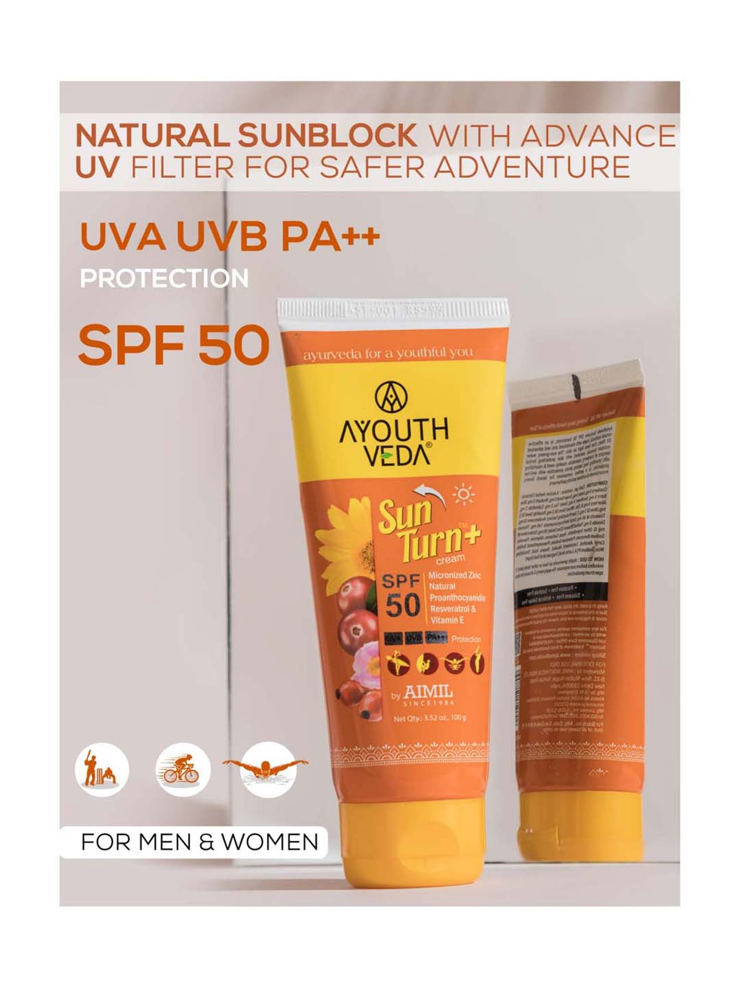 AyouthVeda Sun Turn + Cream - 100 gm