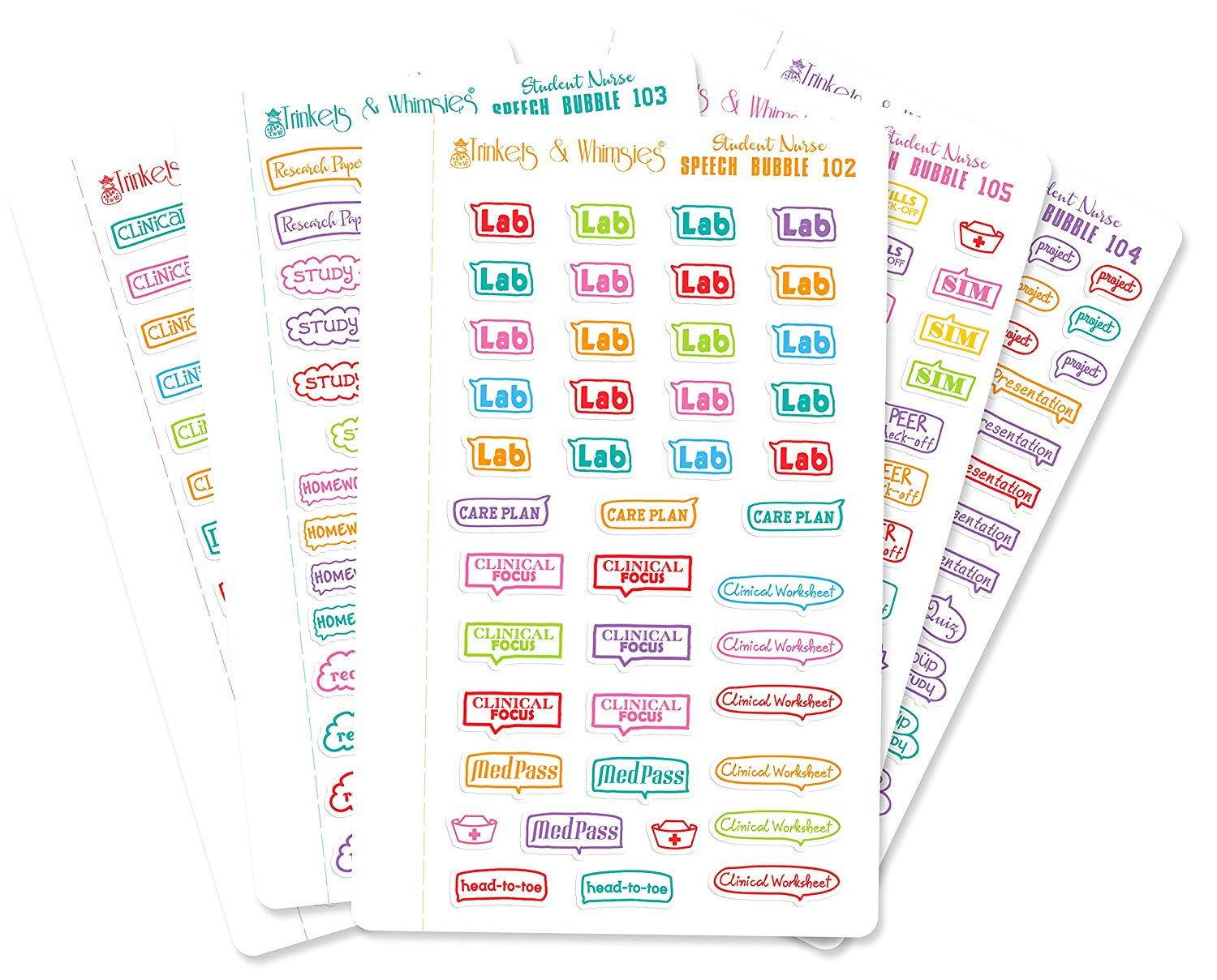 Student Nurse | Future RN | Nursing School Stickers (Multicolor_Glossy)