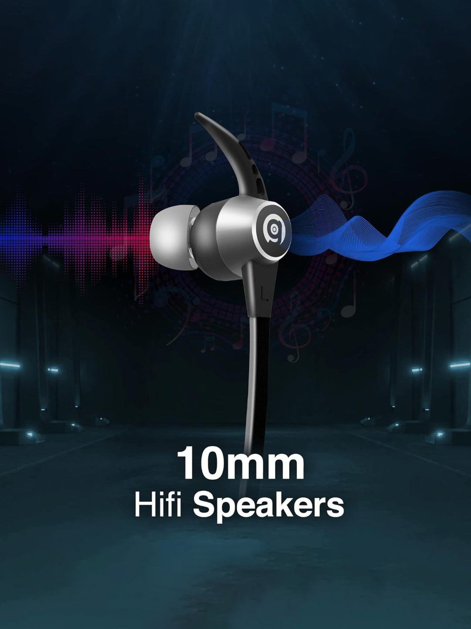 Boat Airdopes Sonik BT Earbuds with 60Hrs Playback & ENx Technology (Thunder Black, True Wireless)