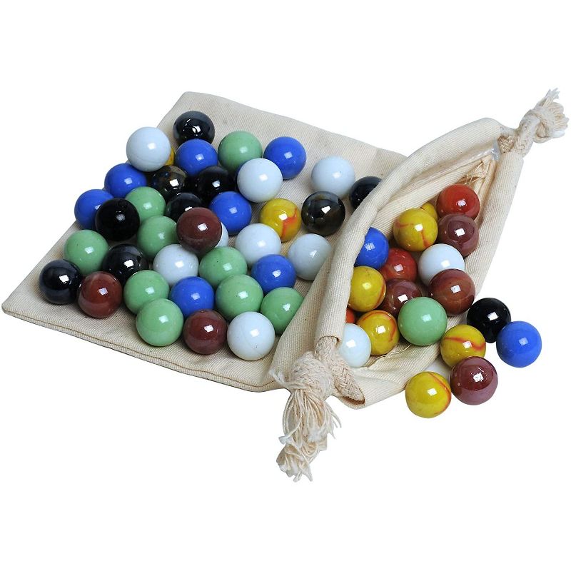 WE Games Solid Wood Chinese Checkers Set with Glass Marbles - 11.5 Inch