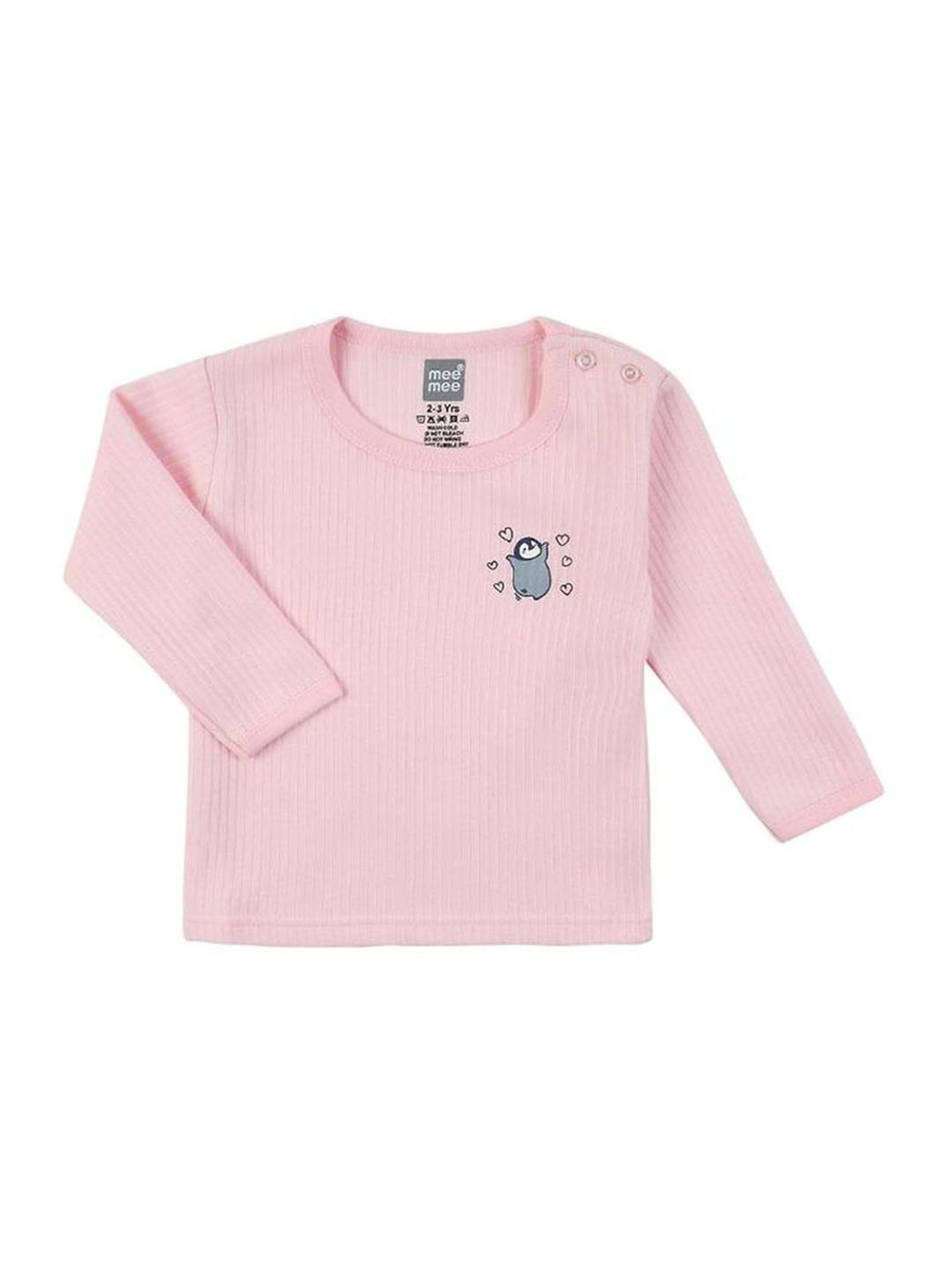 Mee Mee Kids Pink Printed Full Sleeves Thermal Set
