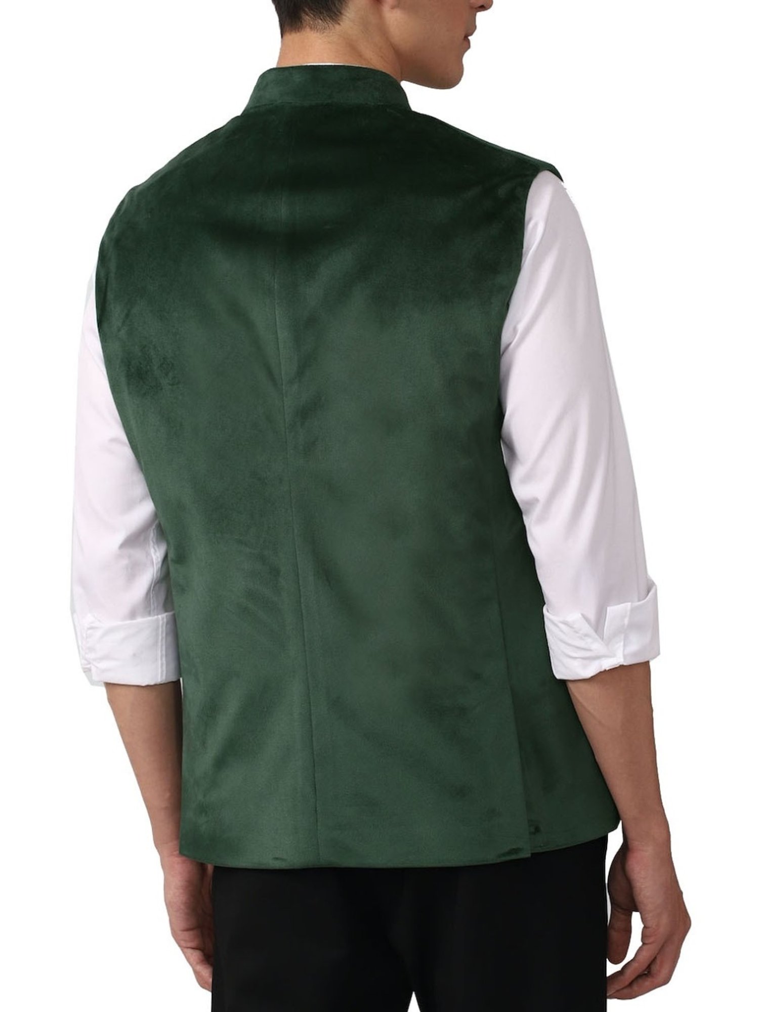 Simon Carter London Green Slim Fit Nehru Jacket