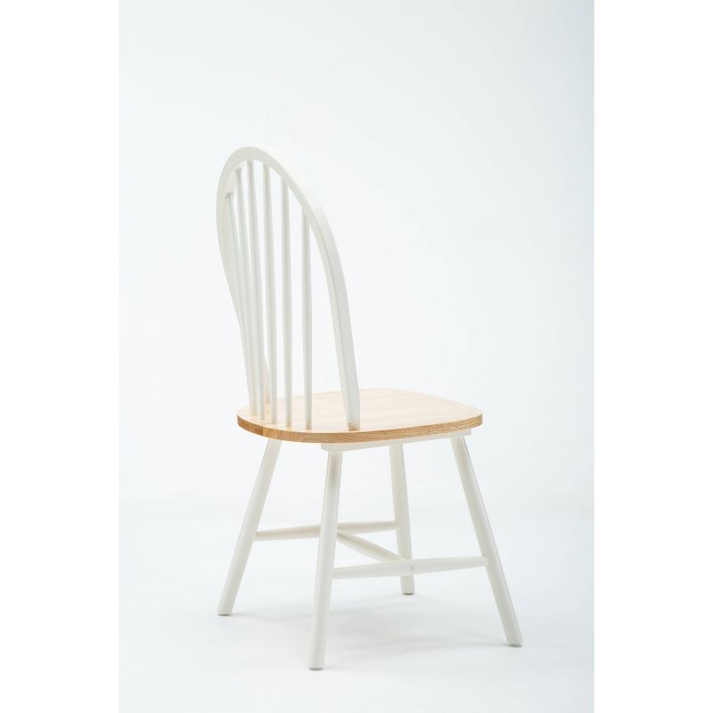 Set of 2 Windsor Dining Chair Wood/White/Natural - Boraam