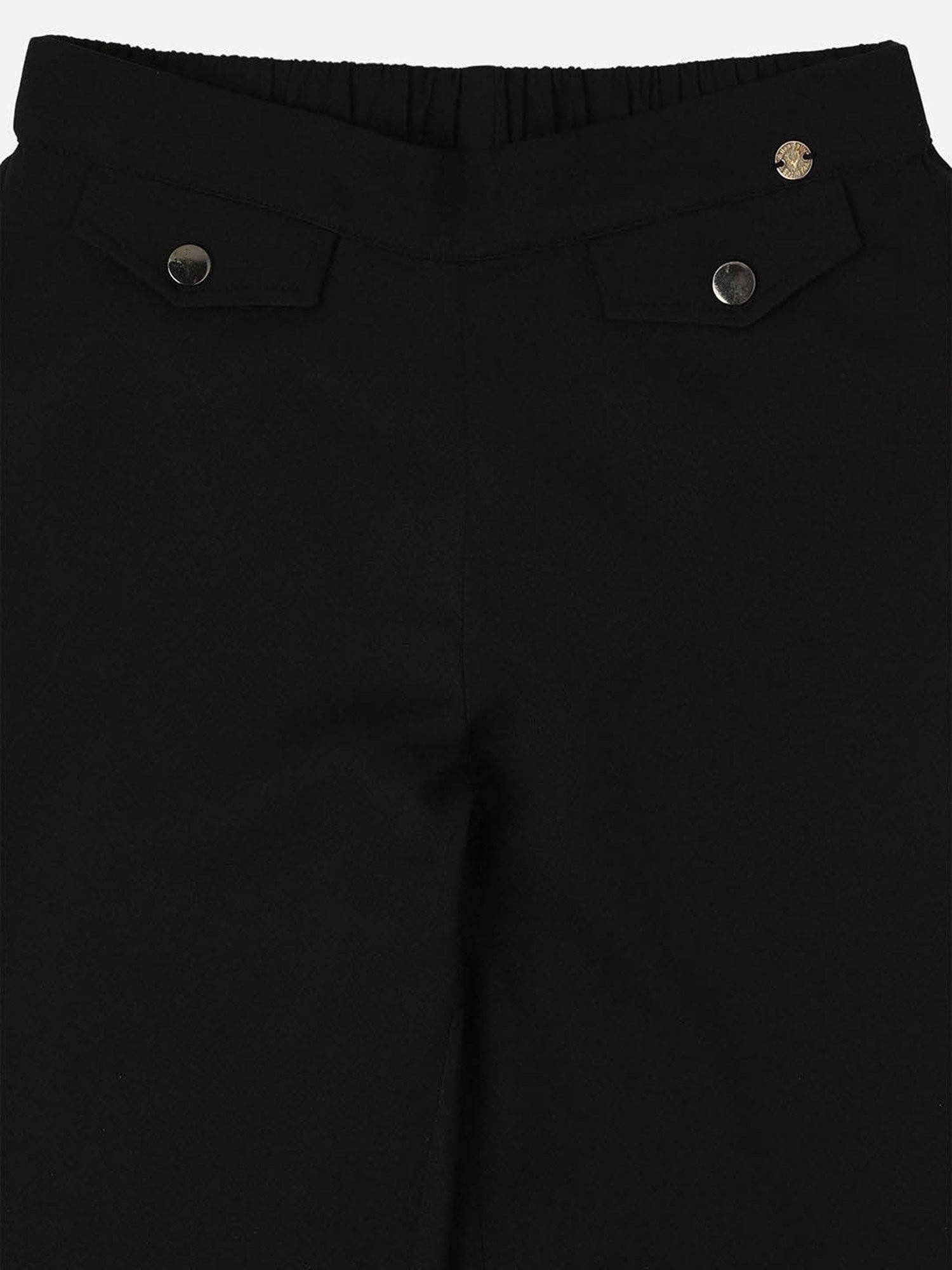 Allen Solly Kids Black Cotton Regular Fit Trouser
