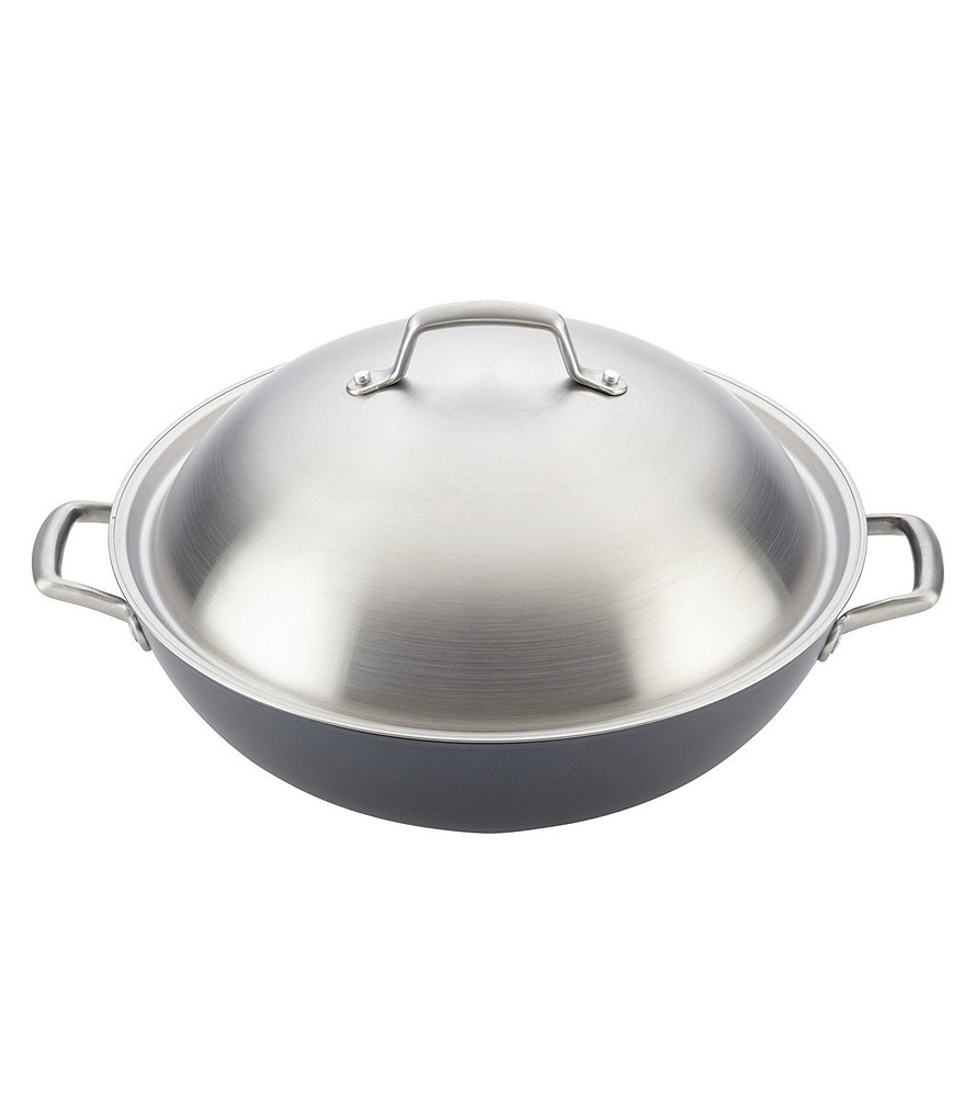 Anolon Accolade Hard-Anodized Precision Forge 13.5#double; Covered Wok