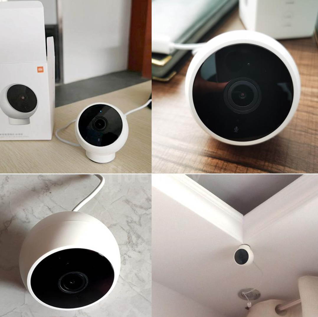 Xiaomi IP Camera Home Security AI Smart Webcam 1080P FHD 170&deg; Wide Vision IR Night Vision IP65 Protection 2-way Audio Monitor WHITE US Plug