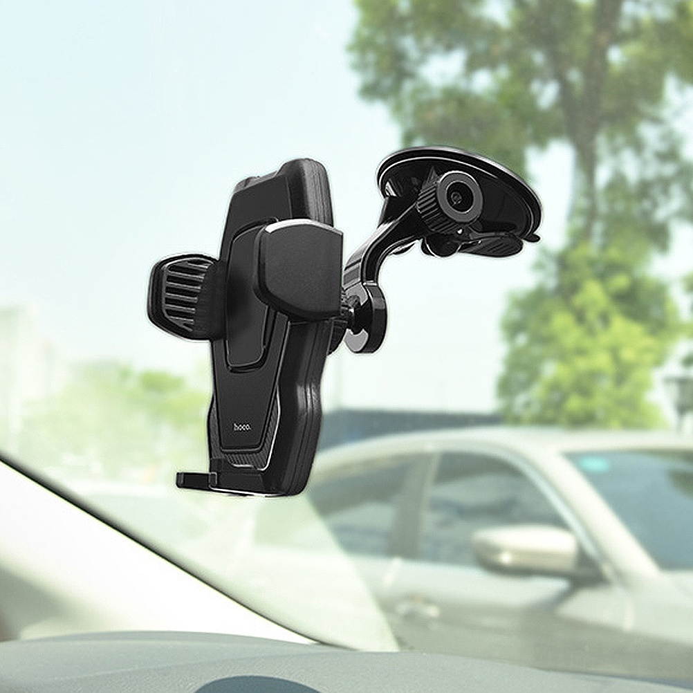 Car Phone Holder Car Navigation Bracket Suction Cup Car Phone Mount Cell Mobile Phone Holder Stand (Black)