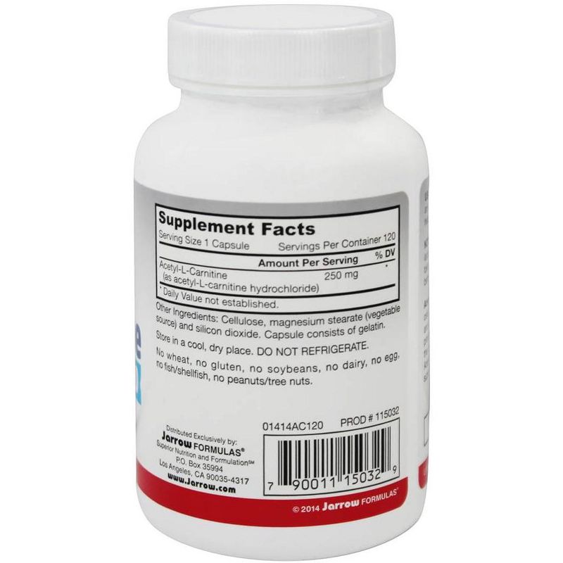 Jarrow Formulas Acetyl L-Carnitine 250 mg.  -  120 Count