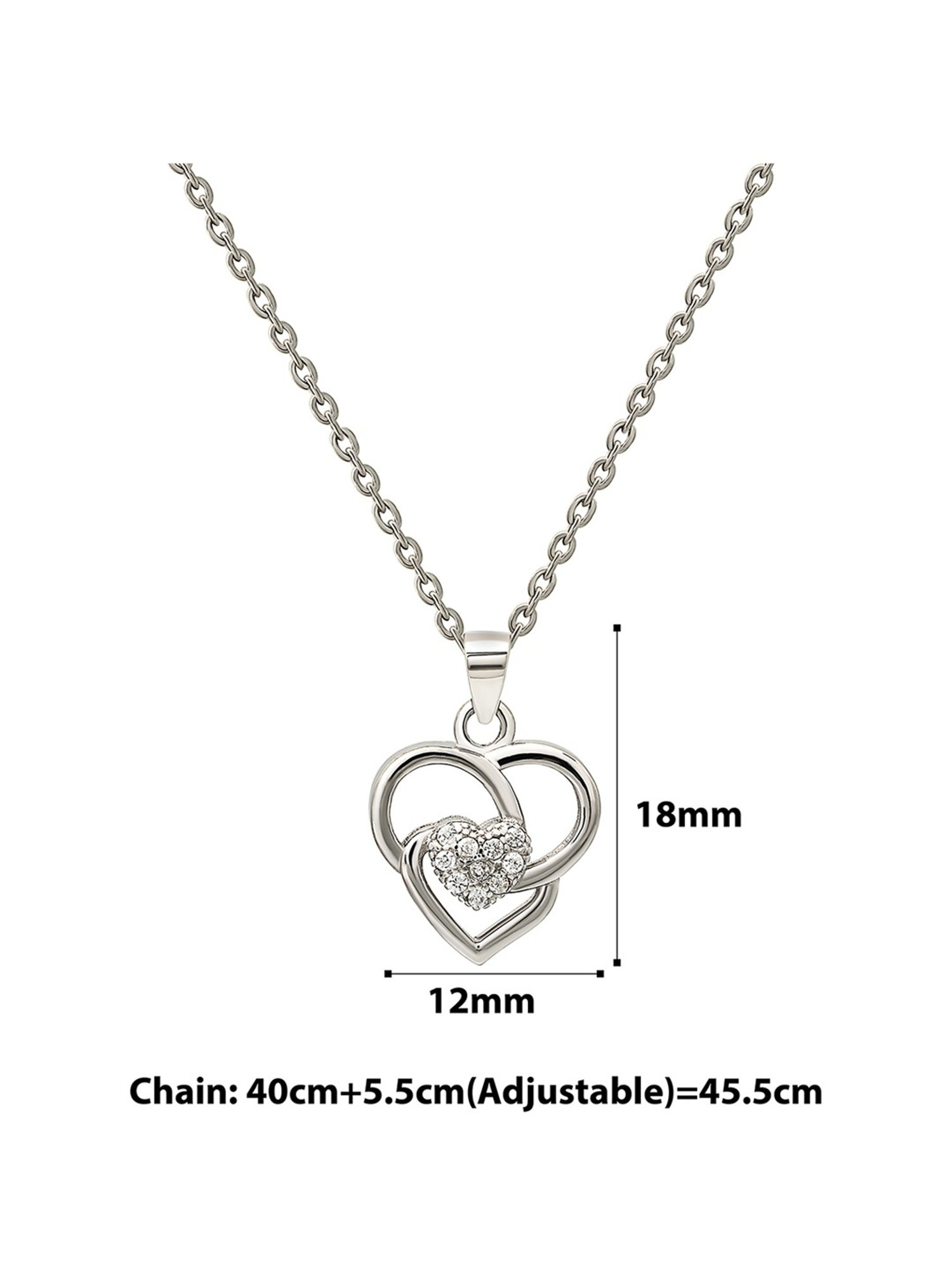 Silberry 92.5 Sterling Silver Adore Me Pendant Chain
