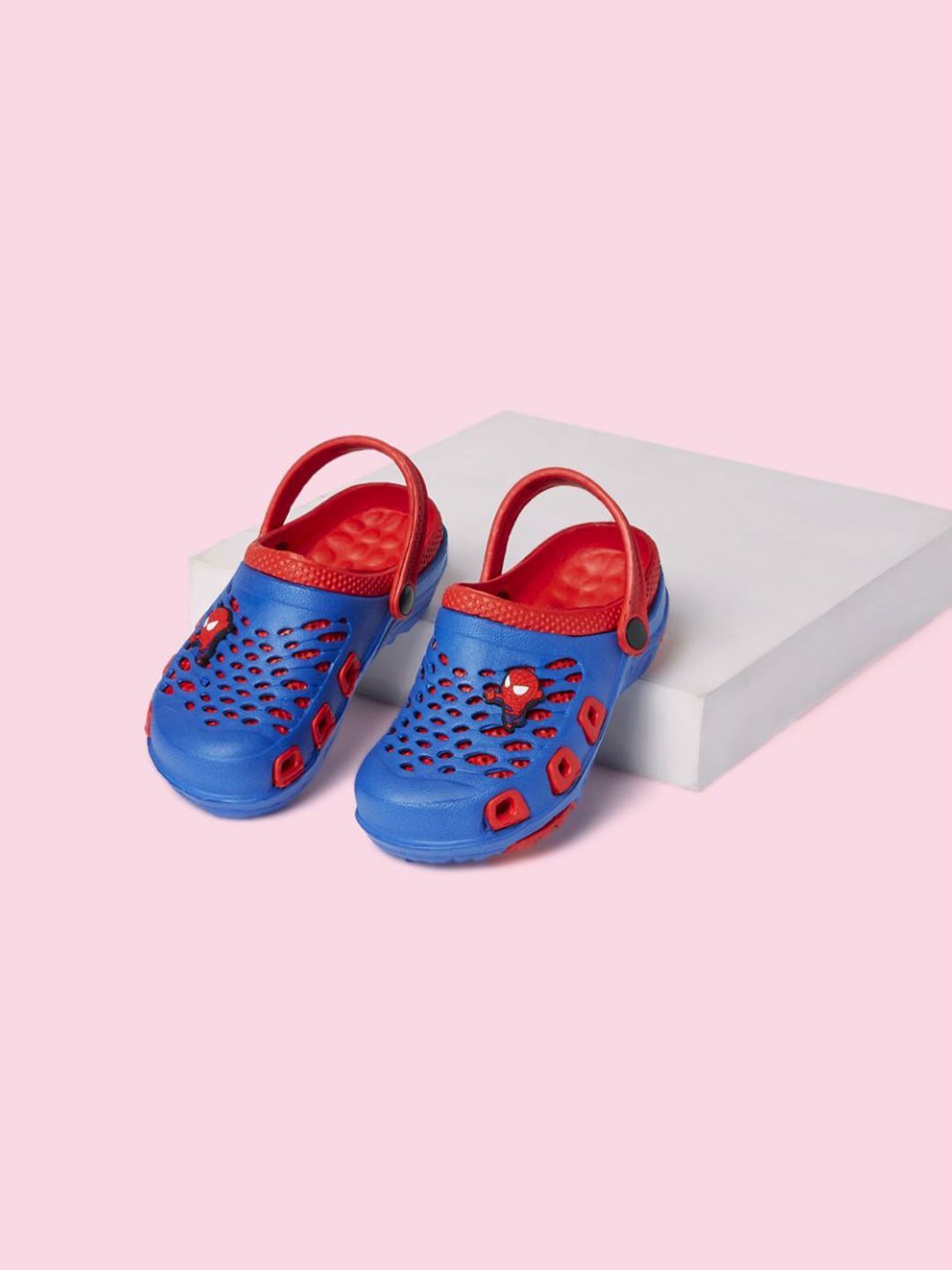 Yellow by Westside Navy Stripe Pattern Slides