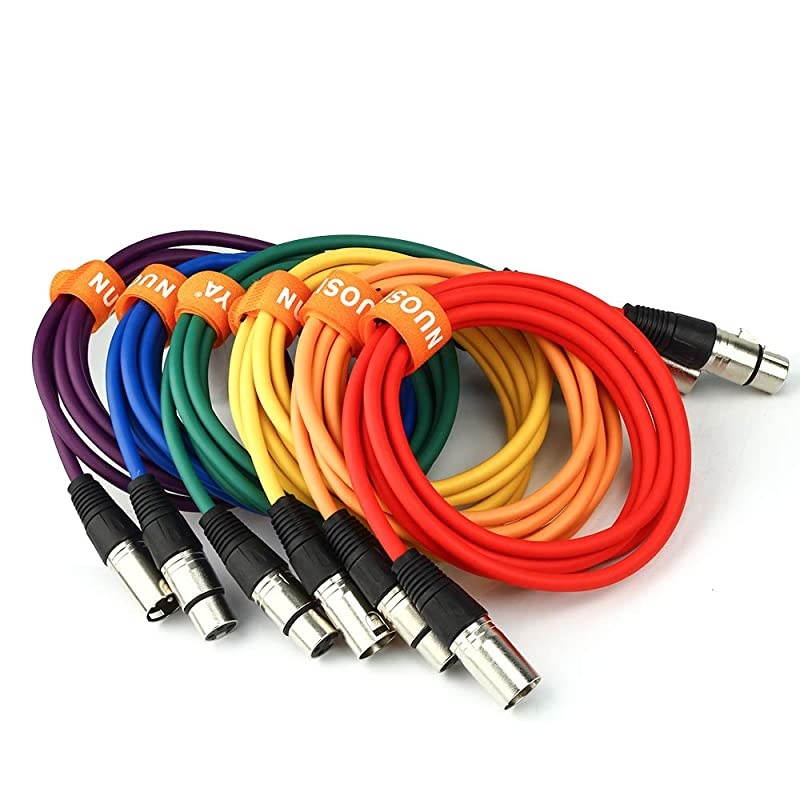 XLR Cable 6 feet XLR Male to Female Microphone Cable 6 Colors 3pin Double Shielded Balanced CableXLR Cable