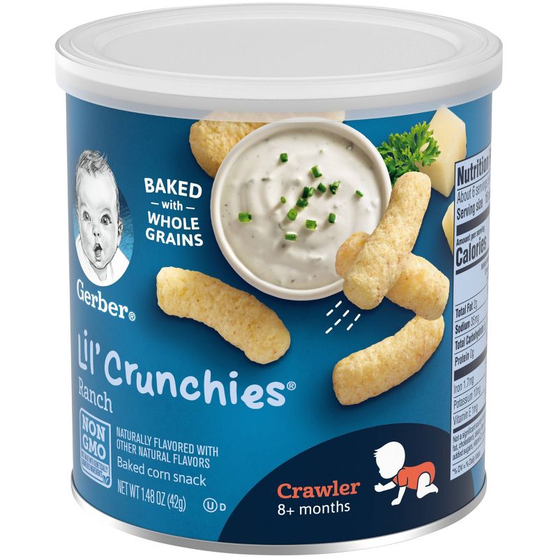 Gerber Lil' Crunchies Ranch Baked Corn Baby Snacks - 1.48oz