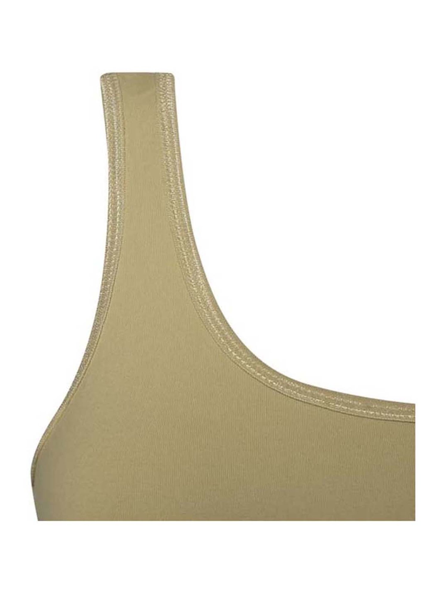 Tiny Bugs Kids Beige Cotton Printed Sports Bra