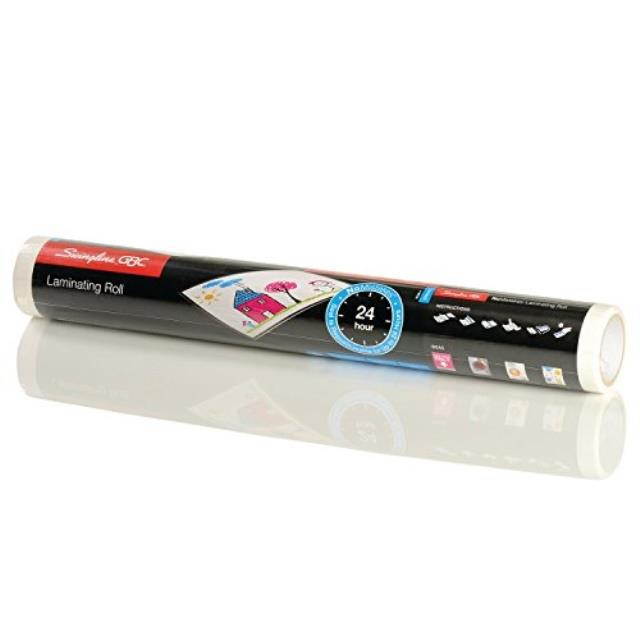 swingline gbc laminating roll, self adhesive, repositionable, 16" x 10', 3 mil, selfseal nomistakes 3747411