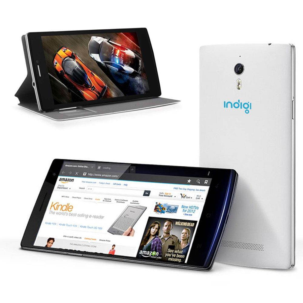 Indigi&reg; NEW! Ultra-Slim 3G SmartPhone Phablet 5.5-inches Capacitive Touch Screen Android 4.2 Google Play Store Dual-Sim Dual-Standby Dual-Cameras