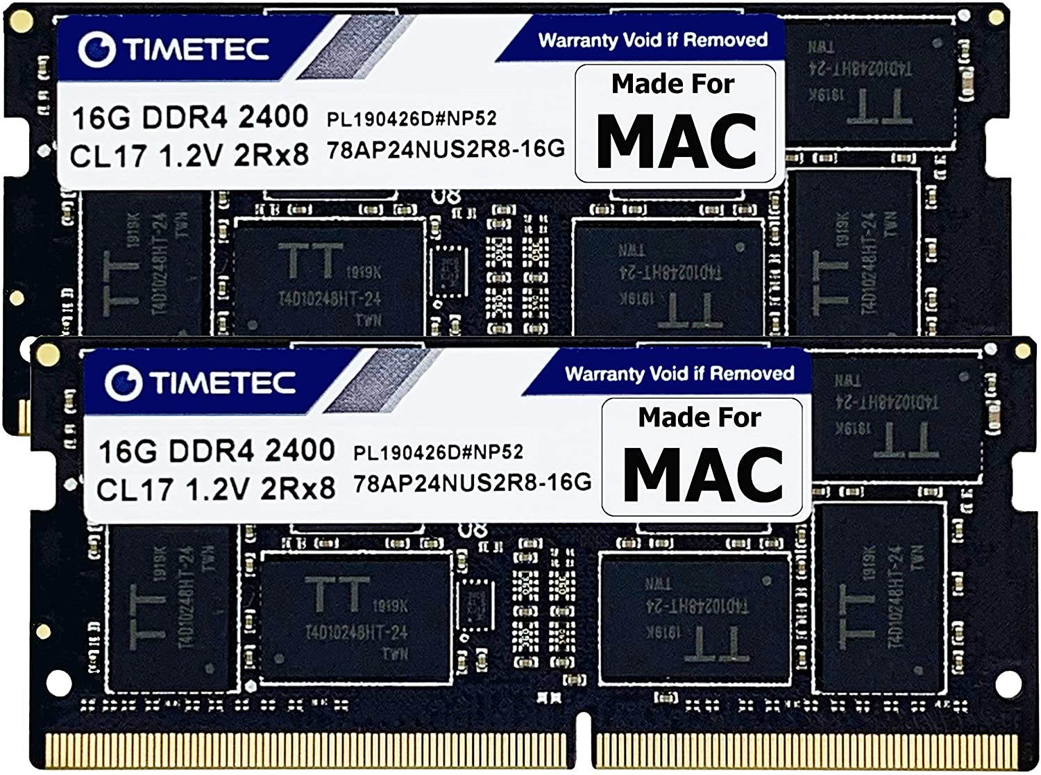 Timetec Hynix IC 64GB KIT (4x16GB) Compatible for Apple 2017 iMac 27-inch w/Retina 5K Display DDR4 2400MHz PC4-19200 2Rx8 CL17 1.2V SODIMM Memory Upgrade (64GB KIT (4x16GB))