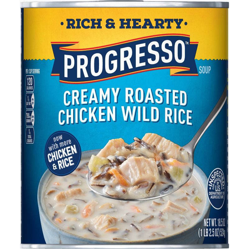 Progresso Rich & Hearty Creamy Roasted Chicken Wild Rice Soup 18.5oz