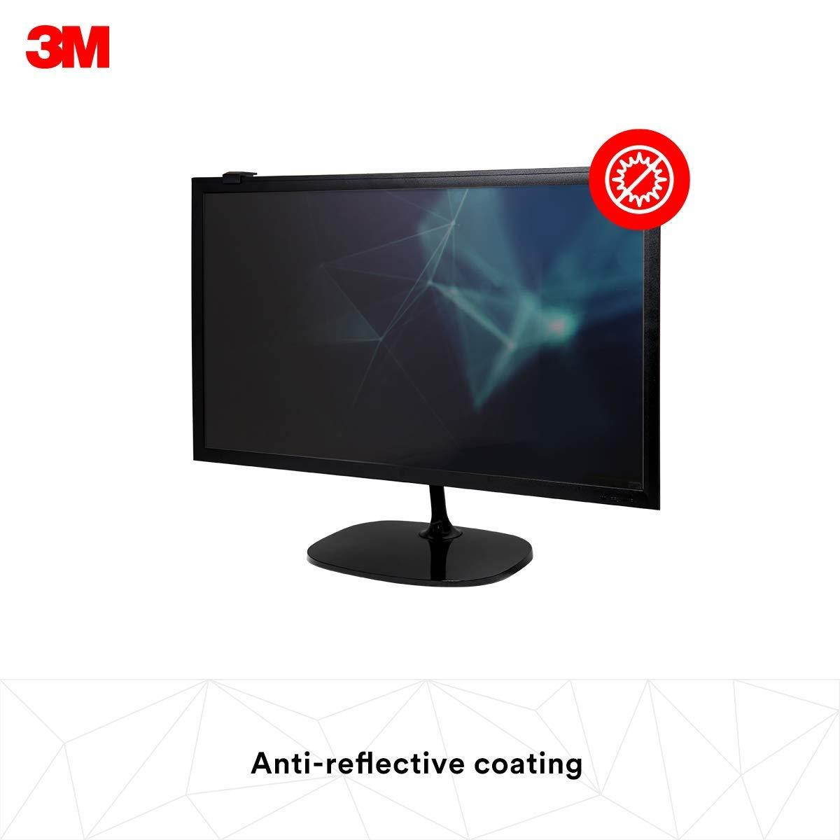 3M Framed Privacy Filter for 24" Diagonal Widescreen Monitor, Protects your confidential information, Black out side views (16:10) (PF240W1F)