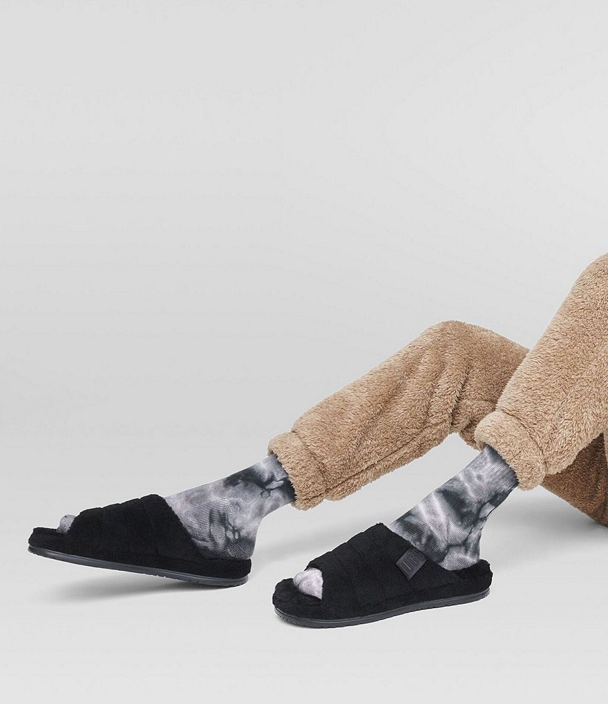 UGG&reg; Men's Scuff Logo Suede Slippers