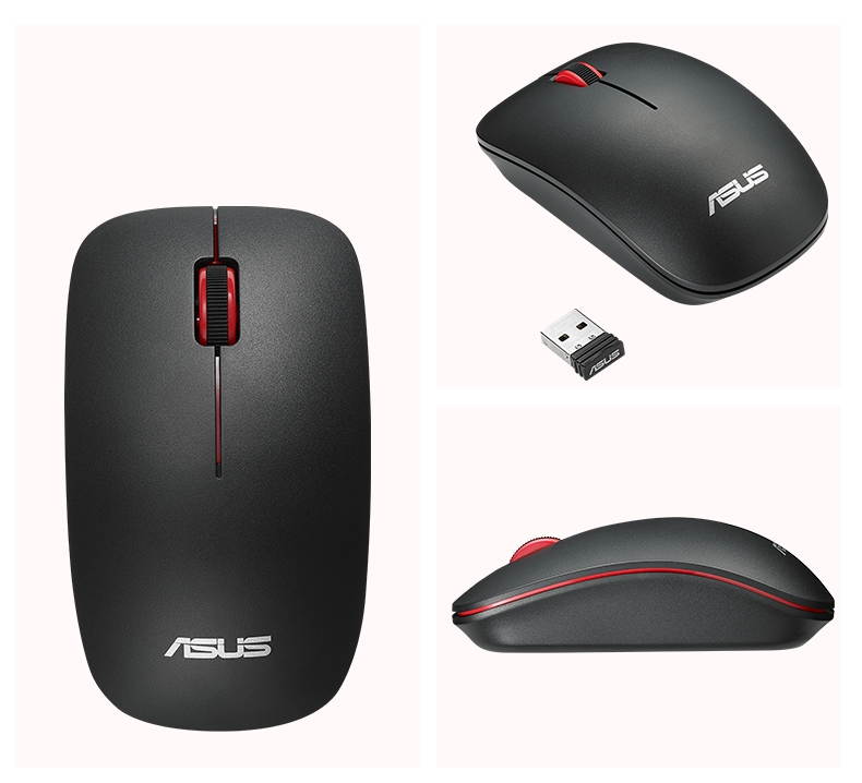 Asus UT220 Ergonomic Design, Classic Exterior 2.4GHz 10m 1600DPI Wireless Mouse  For Office And Game, High Compatibility Support PC, and Laptop  - White, Green Side Scroll Wheel