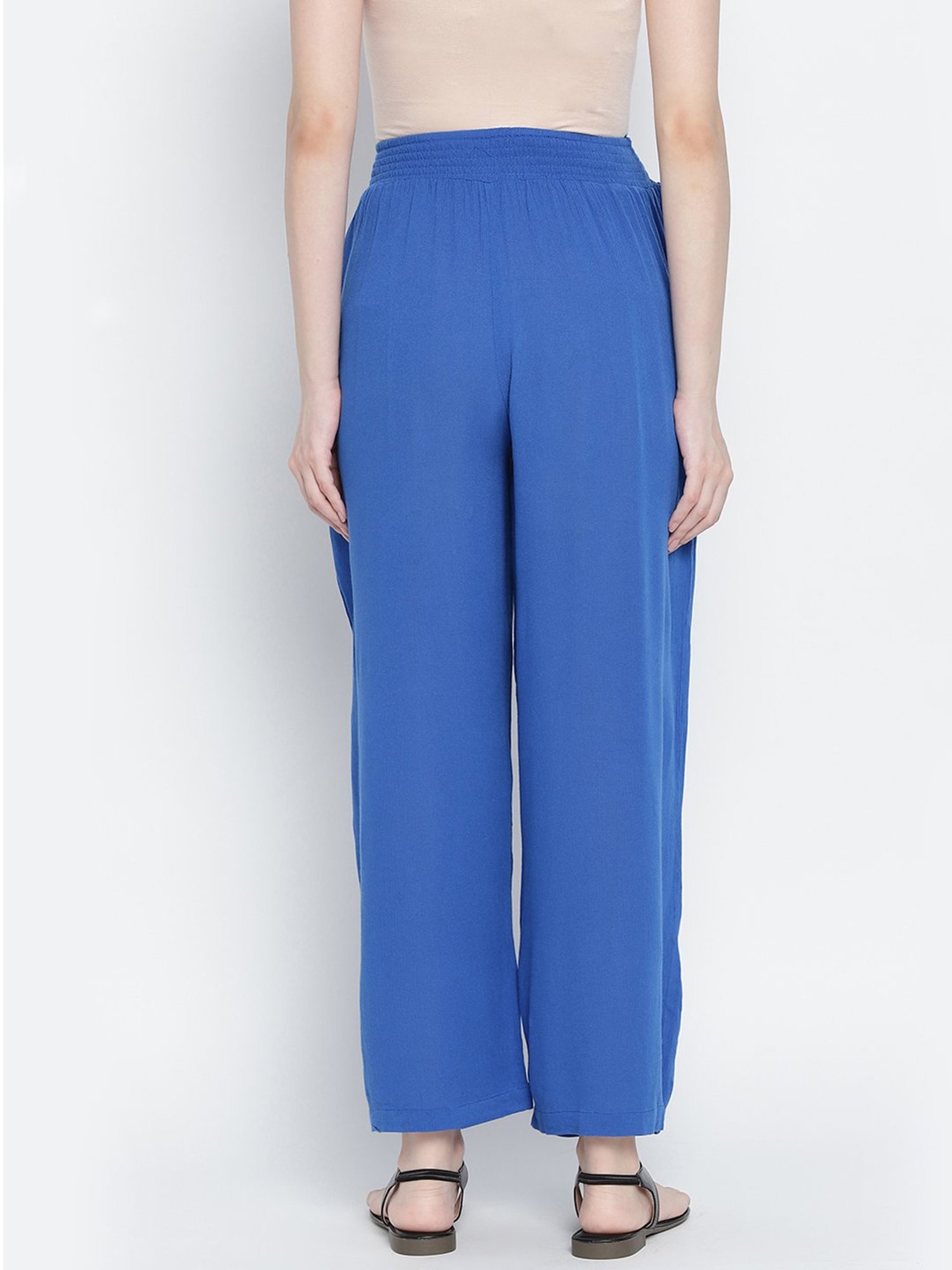 Oxolloxo Blue Viscose Maternity Pants
