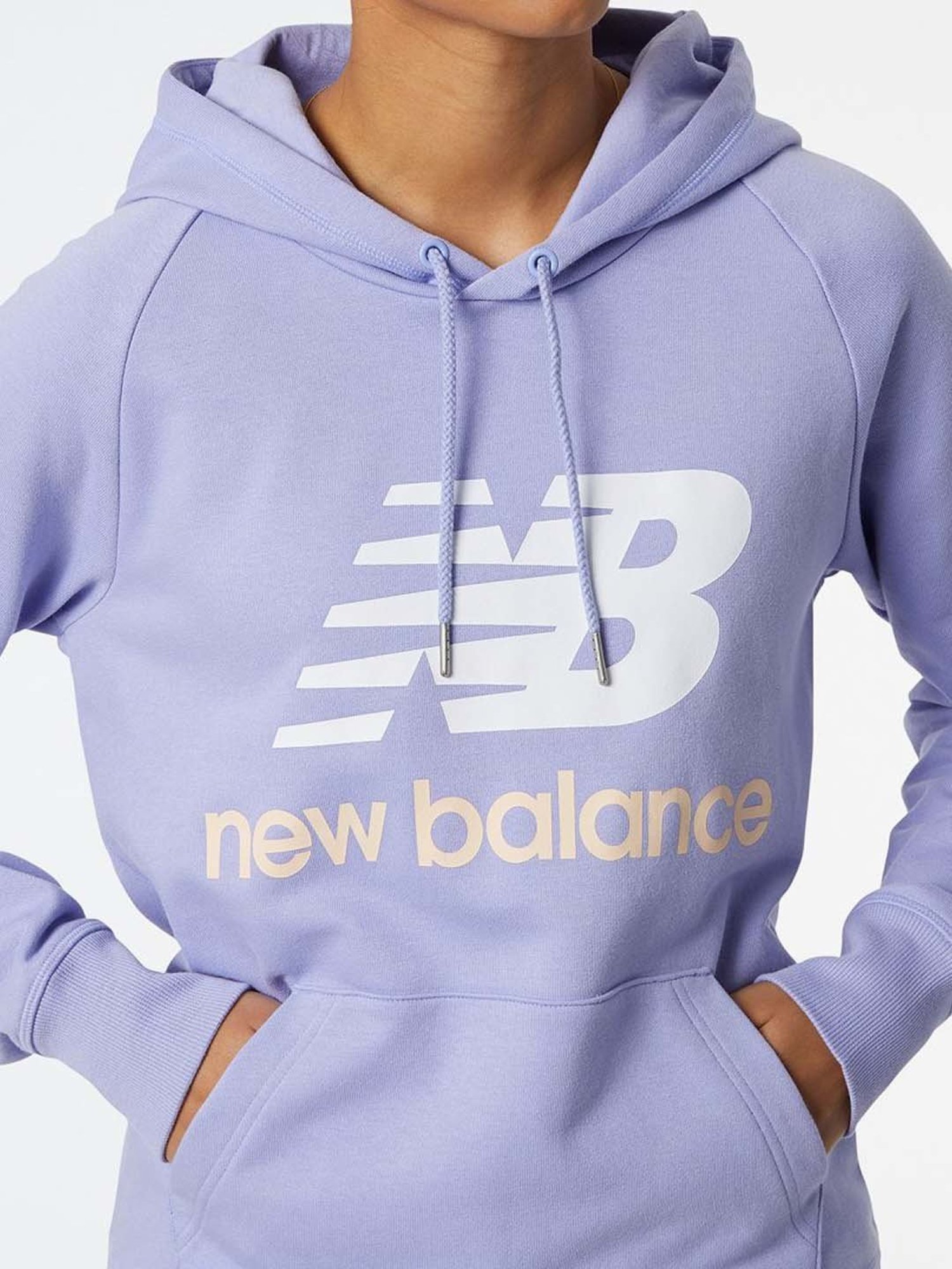 New Balance Purple Cotton Printed Sports Hoodie