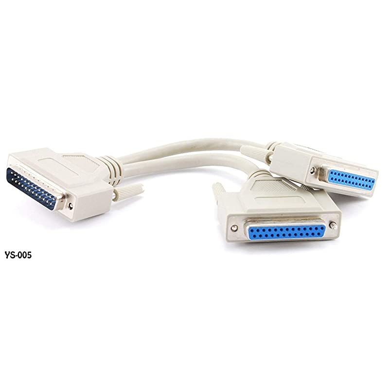 8 inch DB25 Parallel MaleDual Female YSplitter Printer Cable YS005