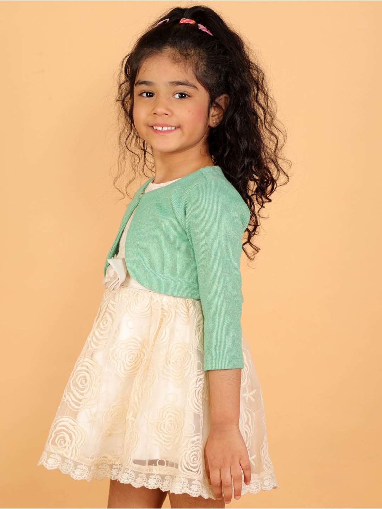 KidsDew Green Regular Fit Shrug