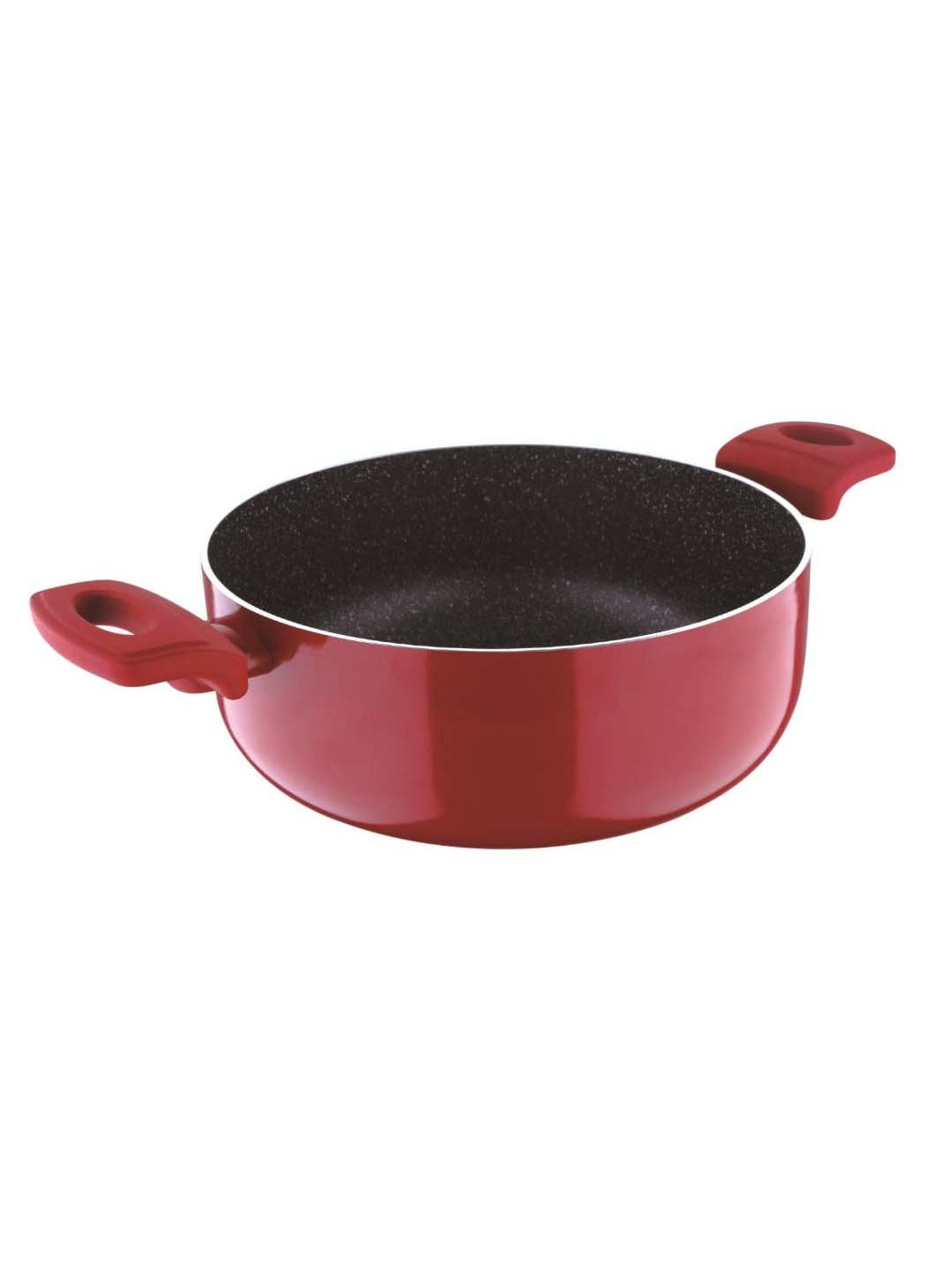 Bergner Bellini Plus Red Pressed Aluminium 20 cm Diameter Casserole With Lid (2.6 L) - Set of 1